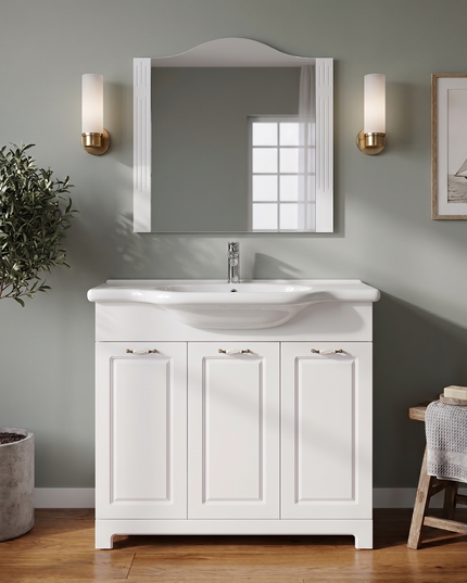Mobilier de baie pe pardoseală Classic Alb