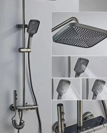 Coloana de Duș Smack 4 Funcții, Cromat Gri mat 1807 A