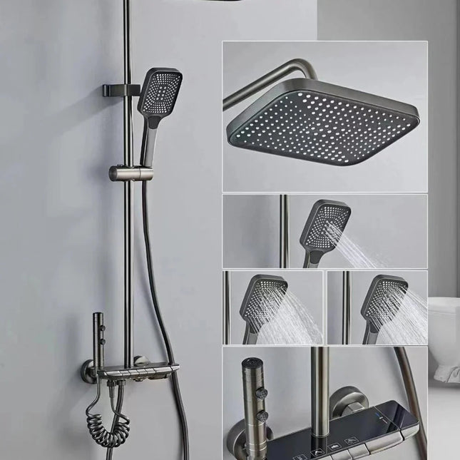 Coloana de Duș Smack 4 Funcții, Cromat Gri mat 1807 A