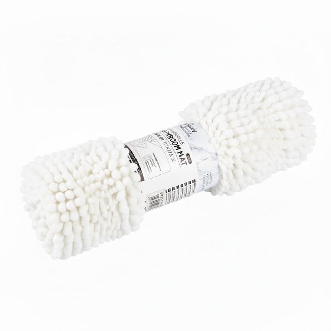 Covoras baie, SANITARY, Microfibra, 45x70 cm, Alb , Dreptunghiular