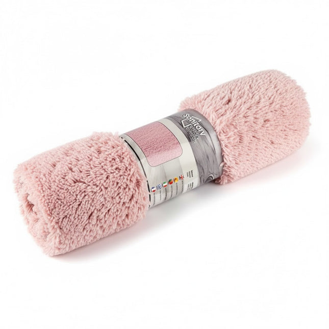 Covoras baie, SANITARY, Microfibra, 45x75 cm, Roz , Dreptunghiular