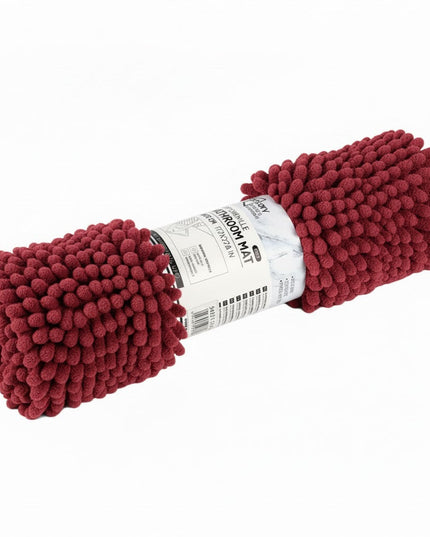 Covoras baie, SANITARY, Microfibra, 45x70 cm, Visiniu , Dreptunghiular