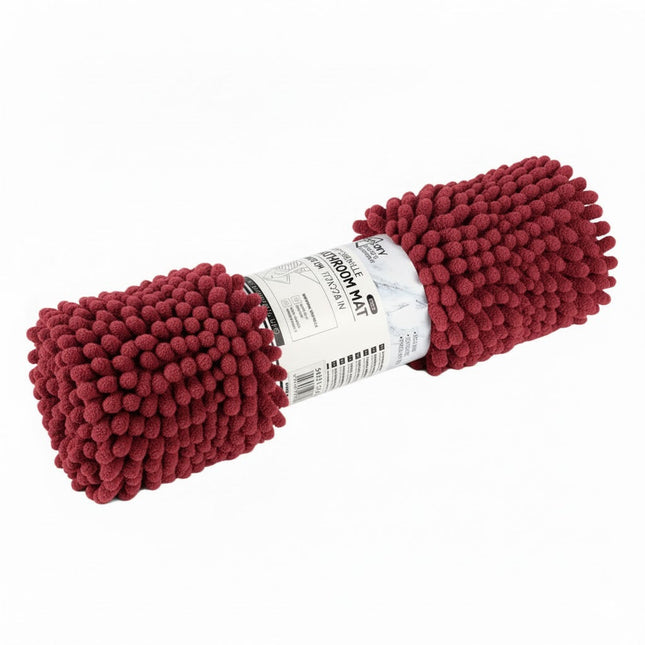 Covoras baie, SANITARY, Microfibra, 45x70 cm, Visiniu , Dreptunghiular