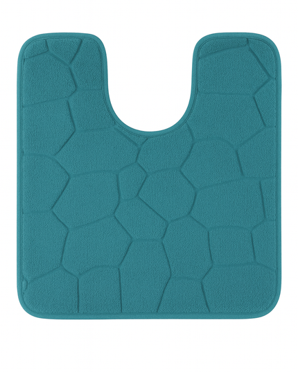 Covoras baie tip U, SANITARY, Microfibra, 45x45 cm, turcoaz, Patrat