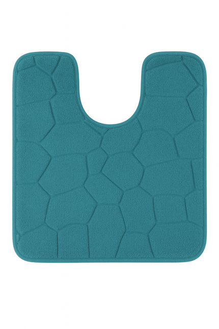 Covoras baie tip U, SANITARY, Microfibra, 45x45 cm, turcoaz, Patrat