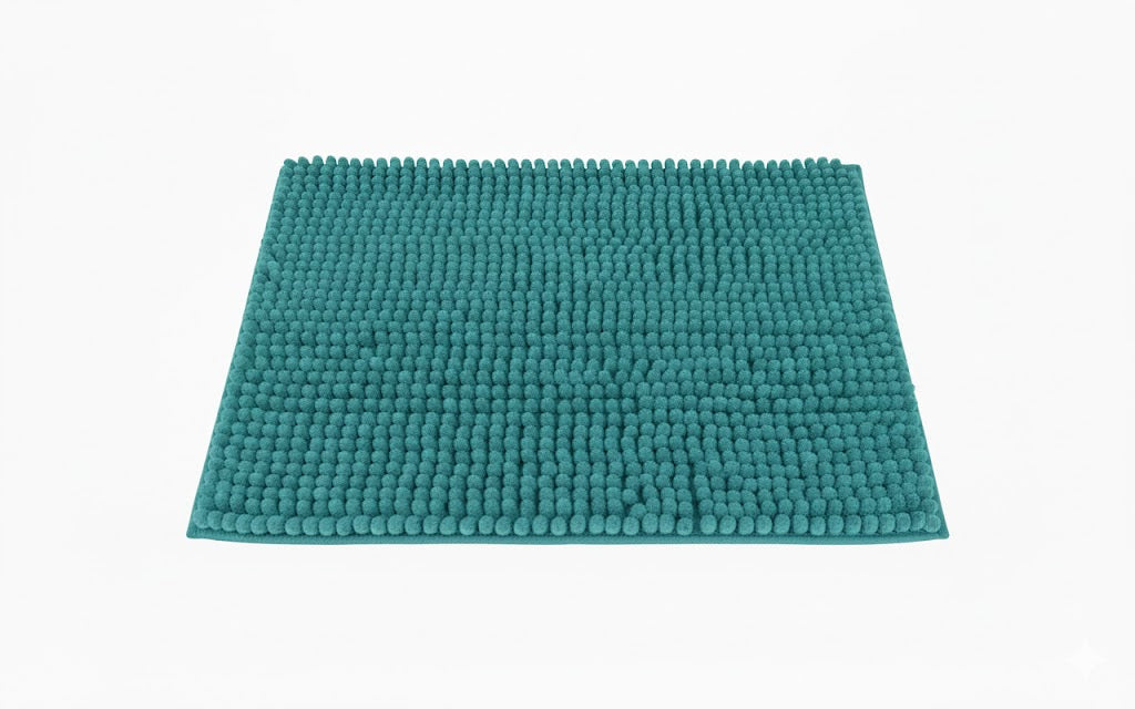 Covoras baie, SANITARY, Microfibra, 45x70 cm, turcoaz ocean, Dreptunghiular