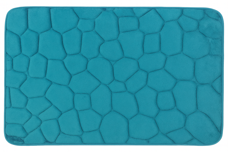 Covoras baie, SANITARY, Microfibra, 45x70 cm, turcoaz, Dreptunghiular