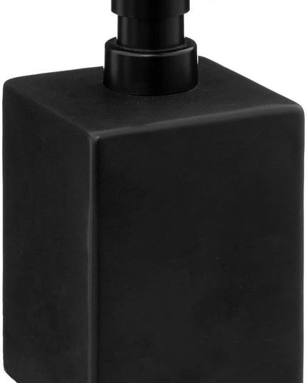 Set accesorii baie negru ceramică și lemn