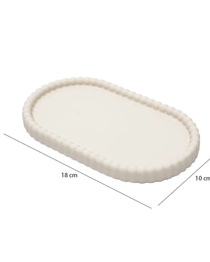 Set 3 piese accesorii de baie crem mat