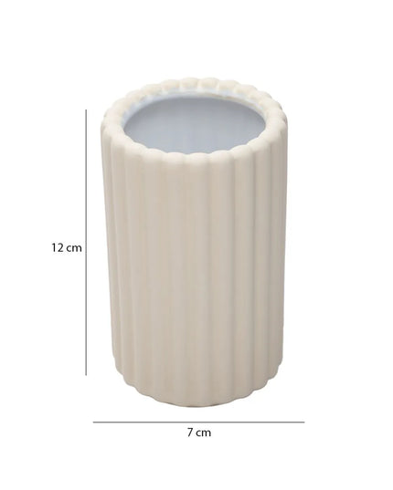 Set 3 piese accesorii de baie crem mat