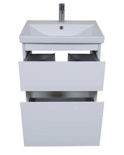 Mobilier de baie pe pardoseala Elite, Alb Mat