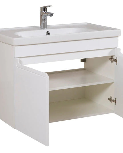 Mobilier de baie suspendat Omega, Alb