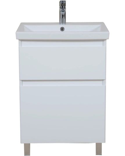 Mobilier de baie pe pardoseala Elite, Alb Mat