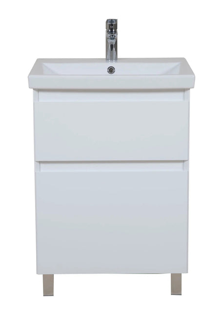 Mobilier de baie pe pardoseala Elite, Alb Mat