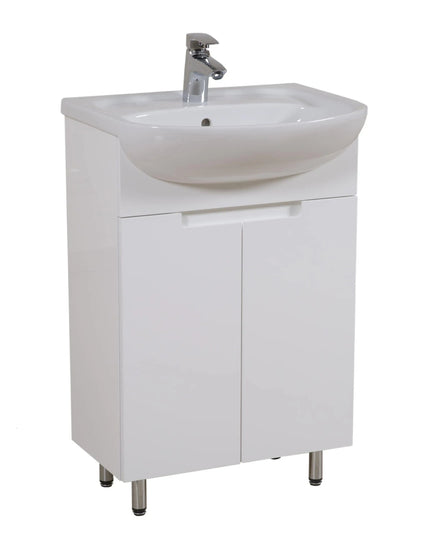 Mobilier de baie pe pardoseală Quadro, Alb