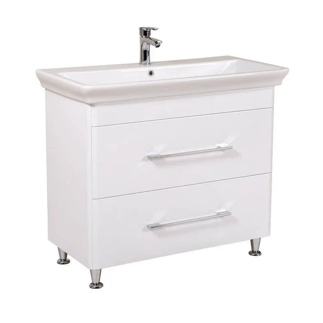 Mobilier de baie pe pardoseală Paola, Alb