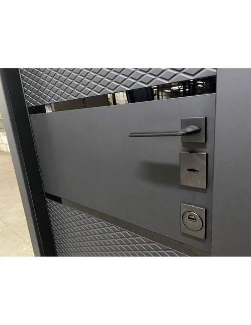 Usa intrare Dubai (soft touch negru / alb interior)