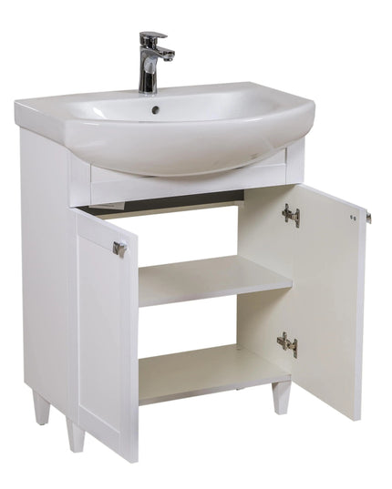 Mobilier de baie pe pardoseală Woodmix, Alb