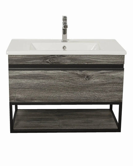 Mobilier de baie suspendat Loft Iron, Oak moras