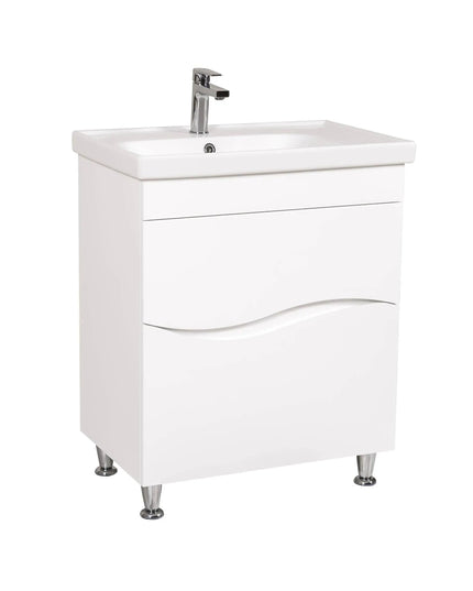 Mobilier de baie pe pardoseala Alfa alb