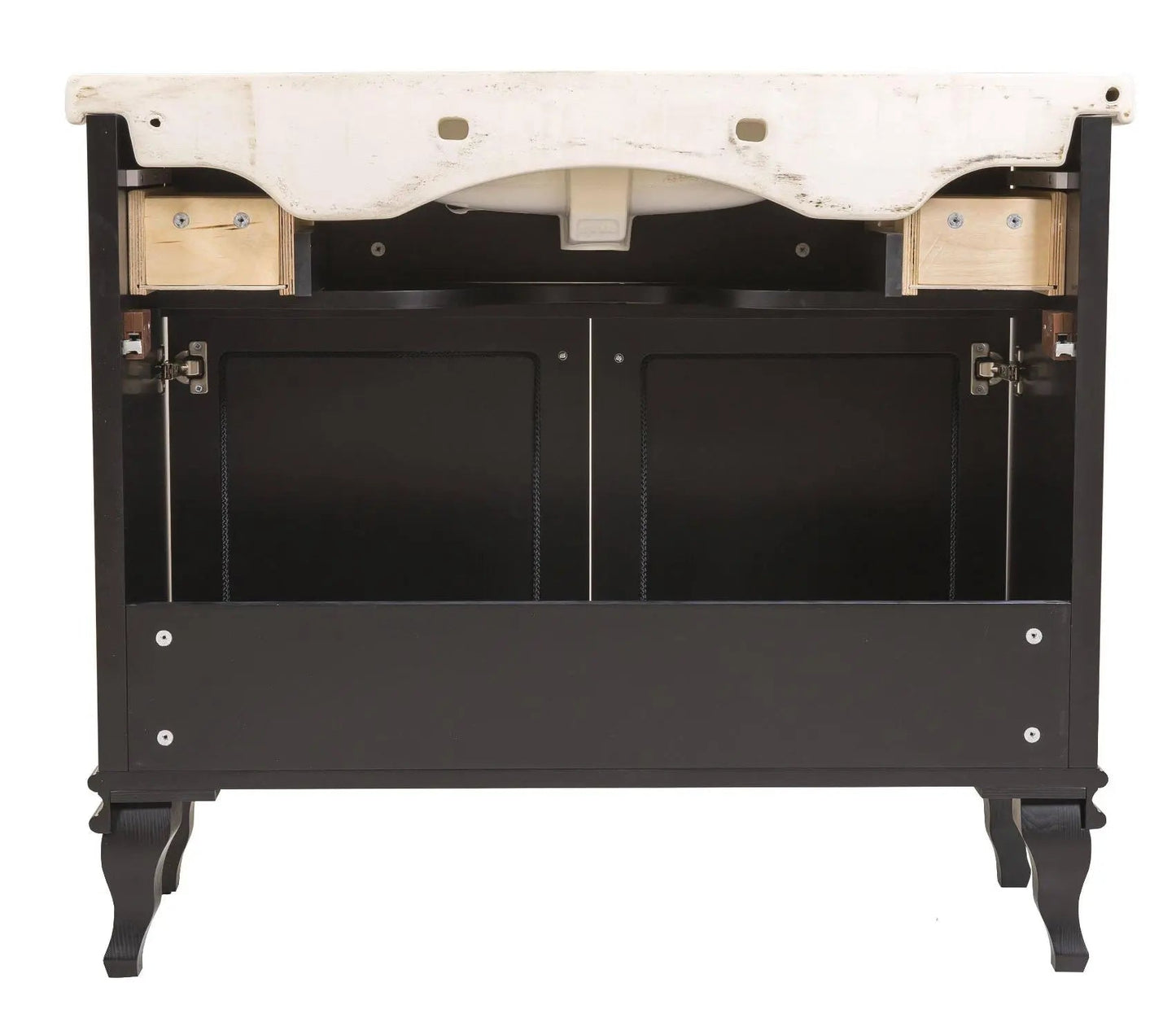 Mobilier de baie pe pardoseală Beatrice negru+crom
