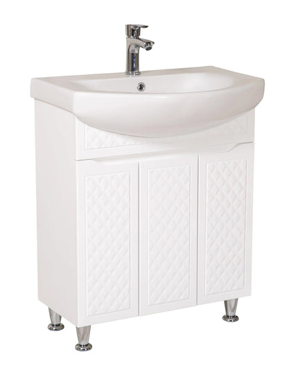 Mobilier de baie pe pardoseală Rodors, Alb