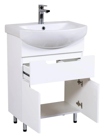 Mobilier de baie pe pardoseală Quadro, Alb