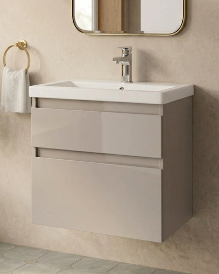 Mobilier de baie suspendat Elite, Mokko