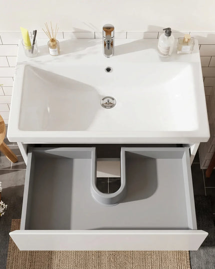 Mobilier de baie suspendat Elite, Alb Mat