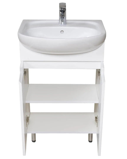 Mobilier de baie pe pardoseală Quadro, Alb