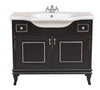 Mobilier de baie pe pardoseală Beatrice negru+crom