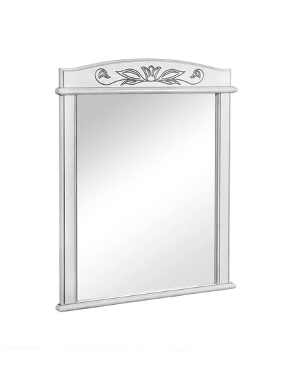 Mobilier de baie pe pardoseală Mikella, Alb+Crom