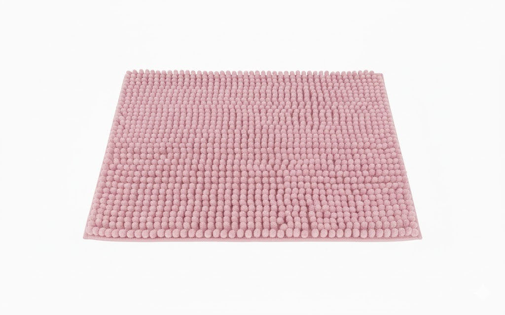 Covoras baie, SANITARY, Microfibra, 45x70 cm, Roz , Dreptunghiular