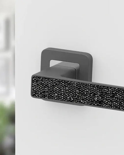 Manere usi DEKO Grafit cu decor de cristale negre