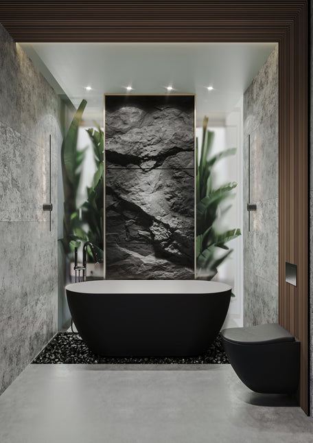 Cadă din compozit neagră lucioasă Greenland