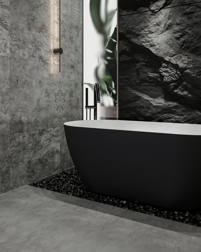 Cadă din compozit neagră lucioasă Greenland