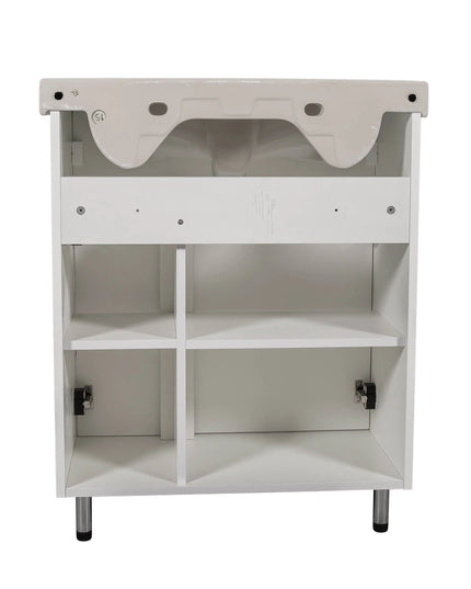 Mobilier de baie pe pardoseală Terra, Alb