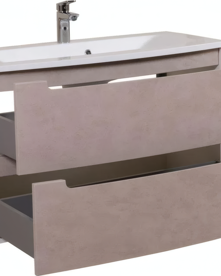 Mobilier de baie suspendat Headway beton-beige