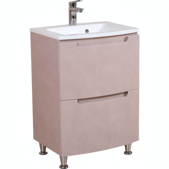 Mobilier de baie pe pardoseală Headway beton-beige