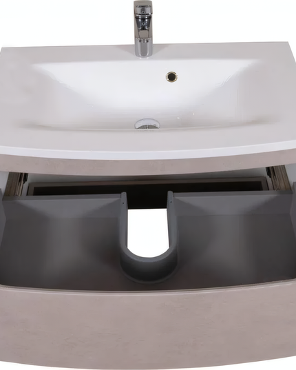 Mobilier de baie suspendat Headway beton-beige