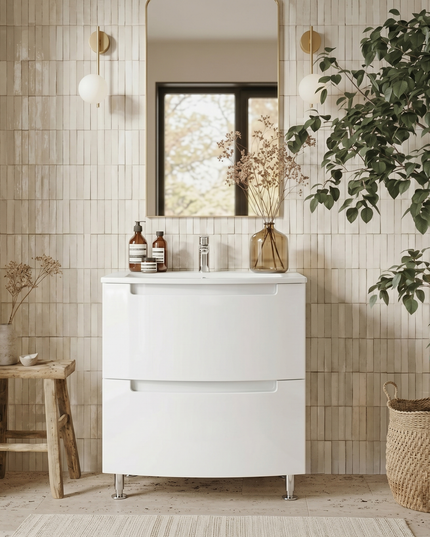 Set baie Headway – mască pe pardoseală cu lavoar ceramic