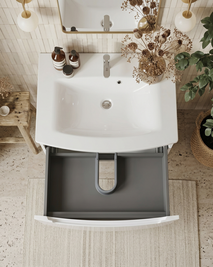 Set baie Headway – mască pe pardoseală cu lavoar ceramic