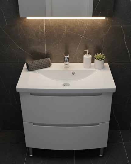 Set baie Headway – mască pe pardoseală cu lavoar ceramic