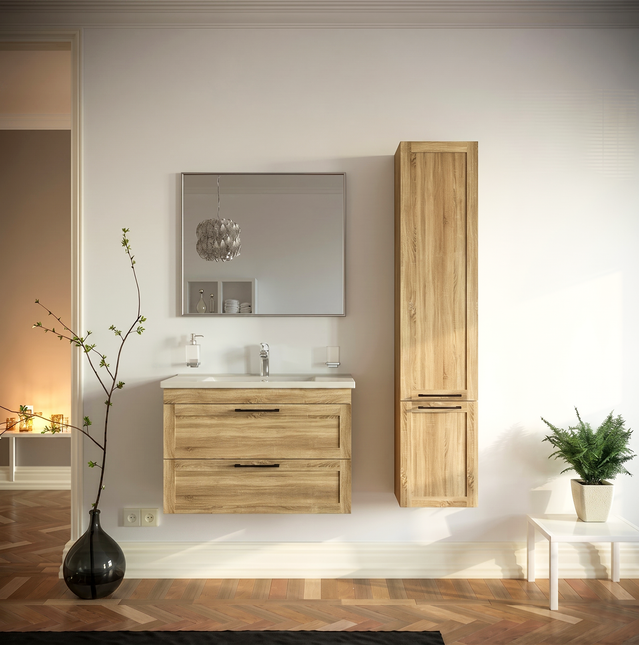 Mobilier de baie suspedat Inari, Oak Nebraska