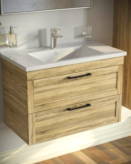 Mobilier de baie suspedat Inari, Oak Nebraska