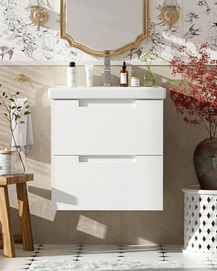 Mobilier de baie suspendat Infinity, Alb