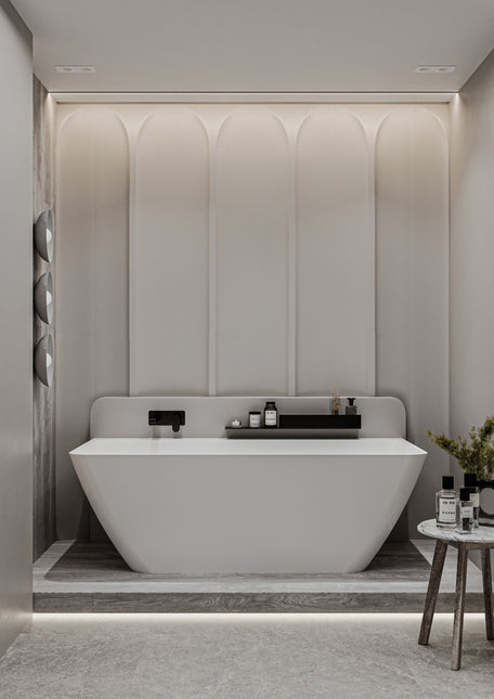 Cadă din compozit albă lucioasă Island