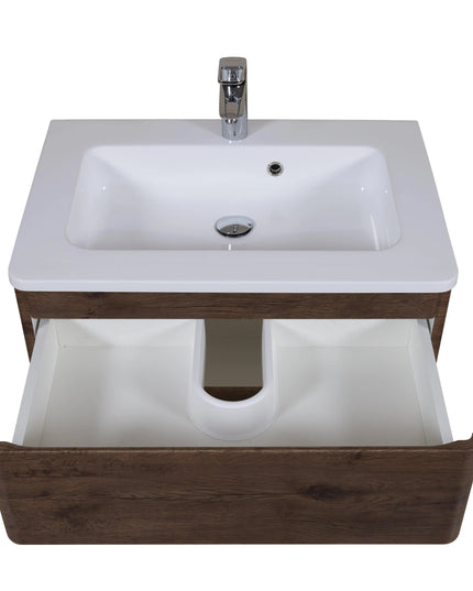 Mobilier de baie suspendat Accent castan