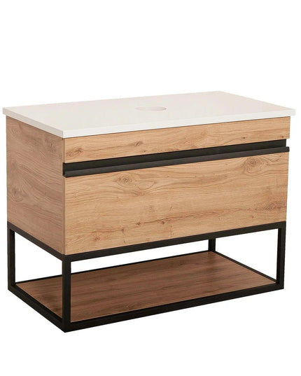 Mobilier de baie suspendat Loft Iron Seville, cu blat