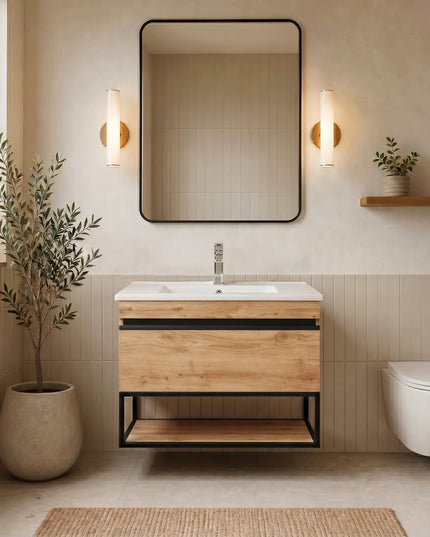 Mobilier de baie suspendat Loft Iron, Seville